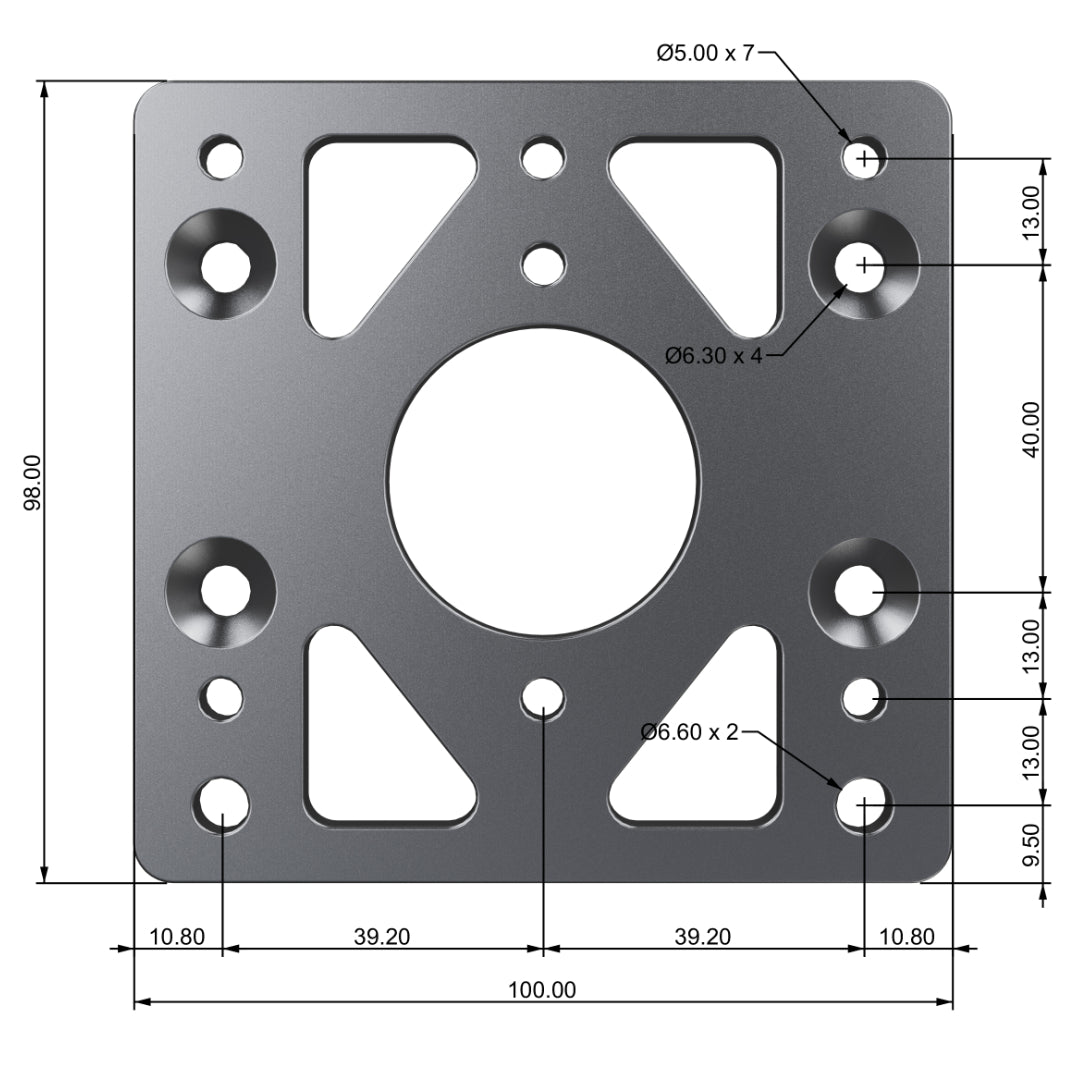 Moza Racing Wheel Base Adapter Plate