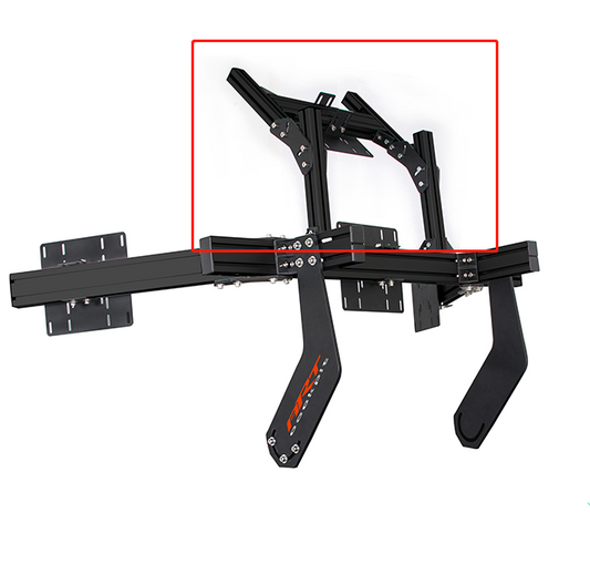 Fourth / Quad Monitor Black Aluminum Single Mount